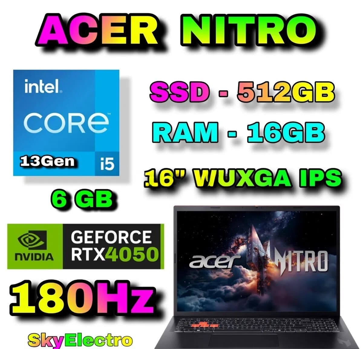 Notbuk Acer Nitro 16 16" Intel Core i5 512 GB /16 GB