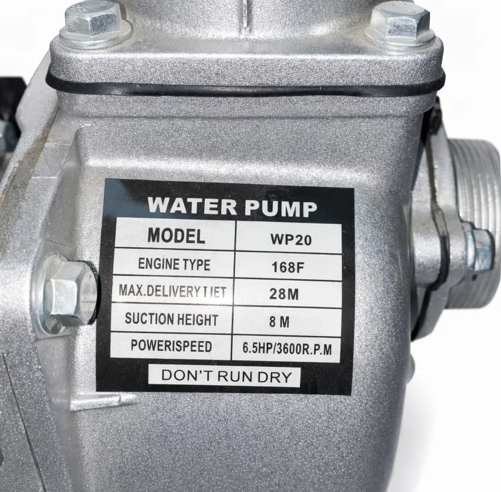 WP-20 Benzinli Səthi Su Nasosu 6.5 HP
