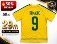 Braziliya Ronaldo Nazario 9 Retro Futbol Forması — şəkil 1