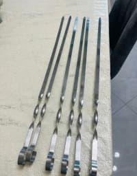 Kabab şişi paslanmaz metal 60 sm (6 ədəd) — şəkil 3