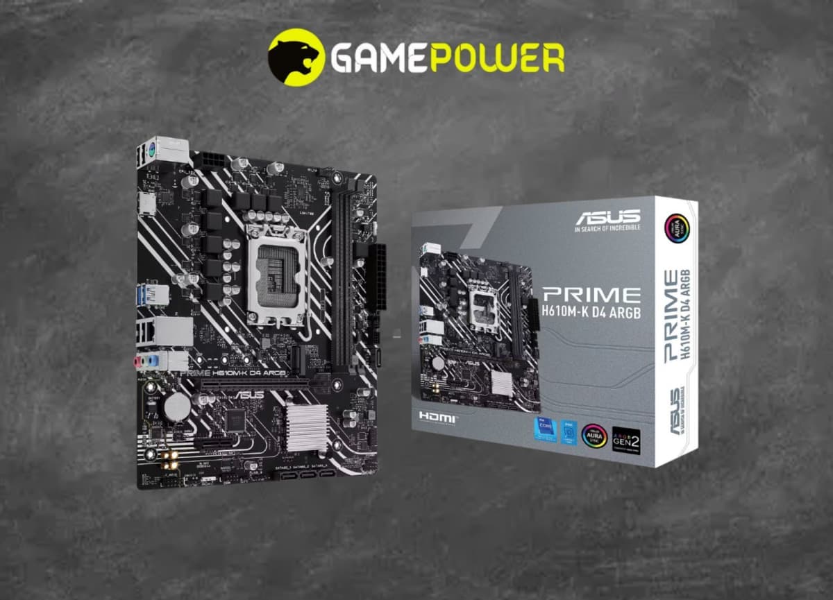 Asus Prime H610M-K D4 ARGB Ana Plata