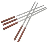 Barbekü şişləri dəsti, 4 ədəd, taxta tutacaqlı — şəkil 5