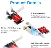 Wi-Fi adapter PCI-E AC1200 Bluetooth 4.0 — şəkil 6