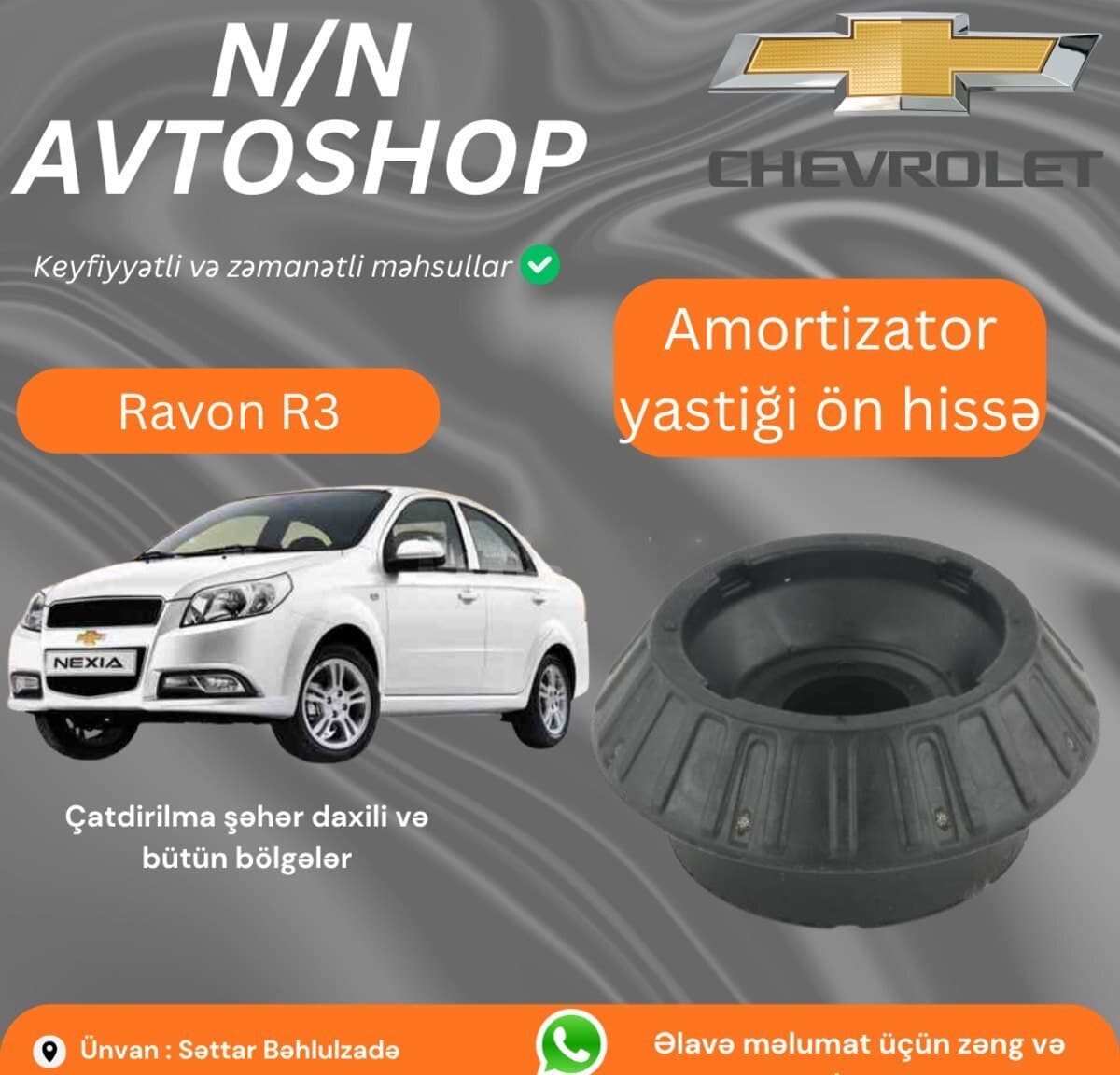 Amortizator yastığı Ravon R3