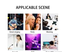 Simsiz mikrofon EYK UHF 2 kanallı karaoke dəsti — şəkil 13