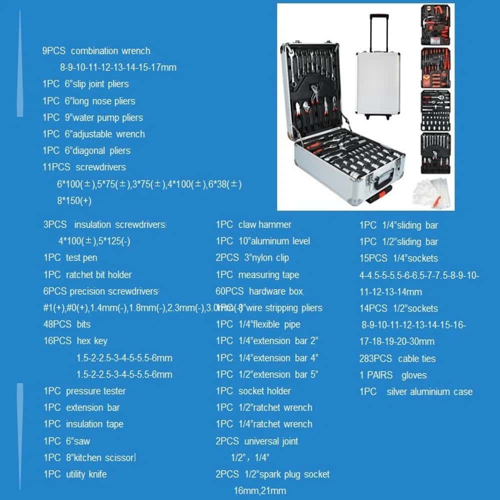 499-piece professional universal tool set - Tenderyard