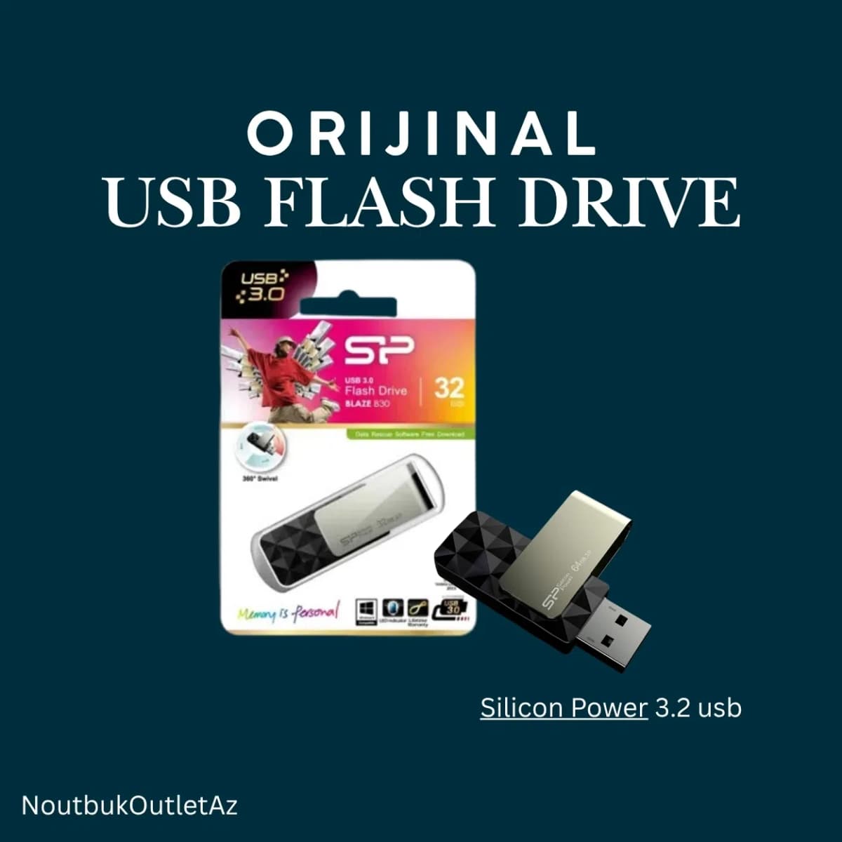 32 GB USB Flash kart, Metal material