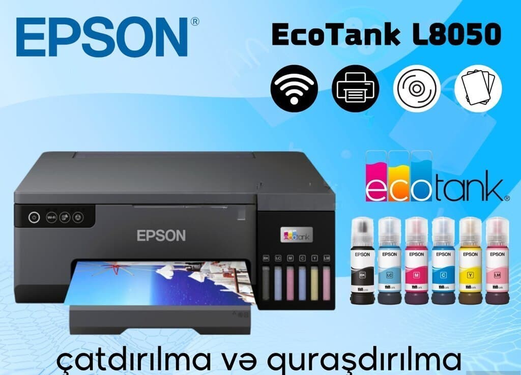 Epson L8050 Rəngli Foto Printer