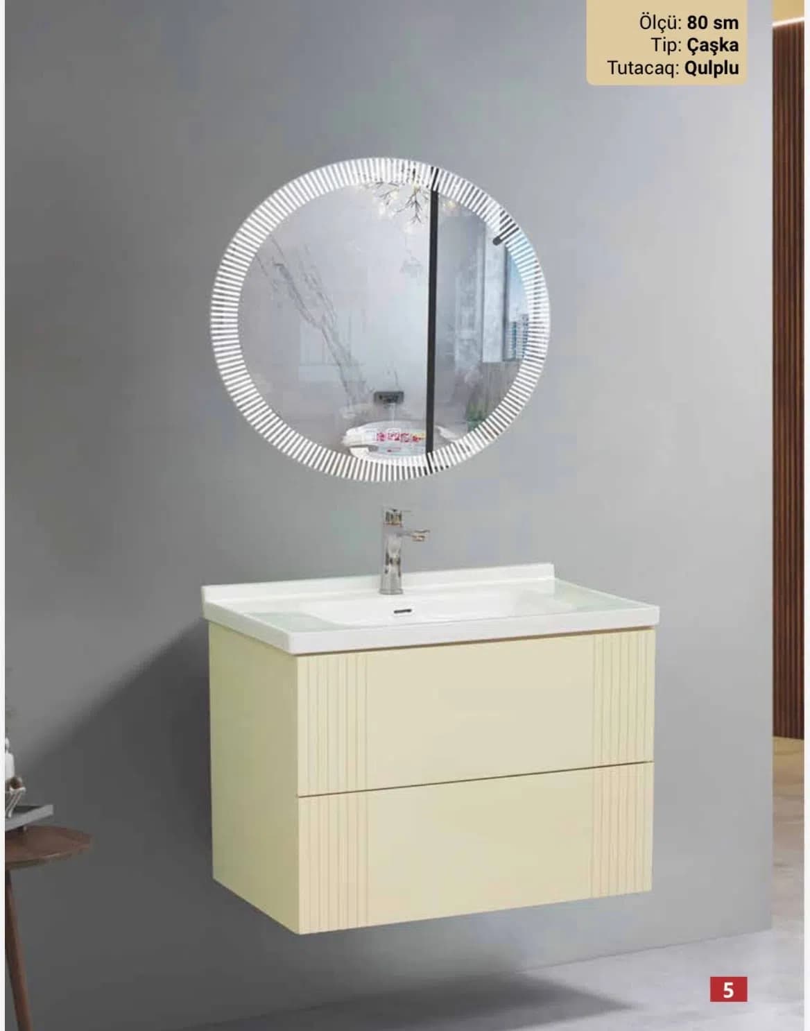 Hamam otağı üçün mebel dəsti 0063, bej, 190x80x50 sm