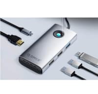 USB Hub Orico PW11-6P-SV-EP 6-in-1 Silver — şəkil 1