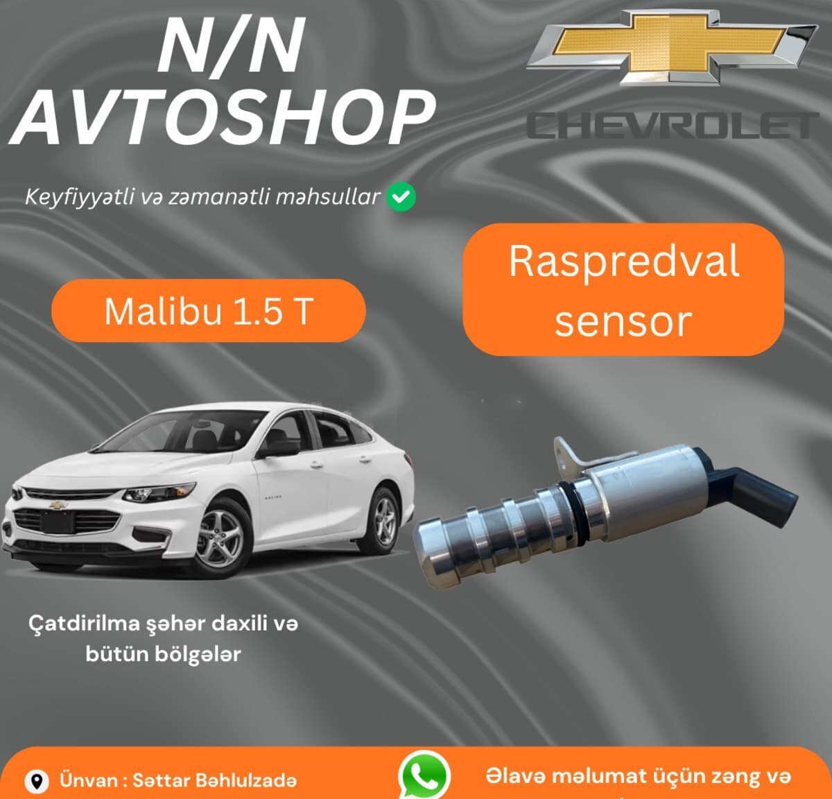 Qazpaylayıcı sensoru Chevrolet Malibu 1.5T