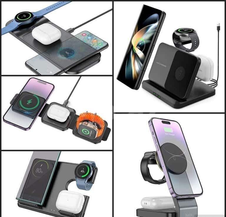 Hoco 3in1 Wireless Charging Adapters - Tenderyard