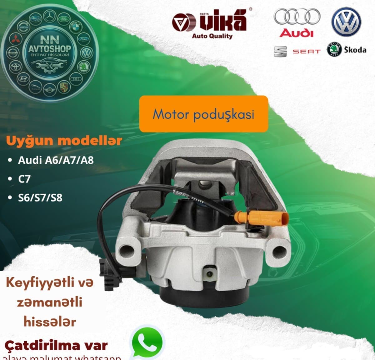 Mühərrik yastığı Audi A6 2011-2018