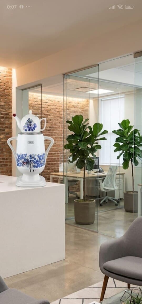 Samovar Paslanmayan polad material