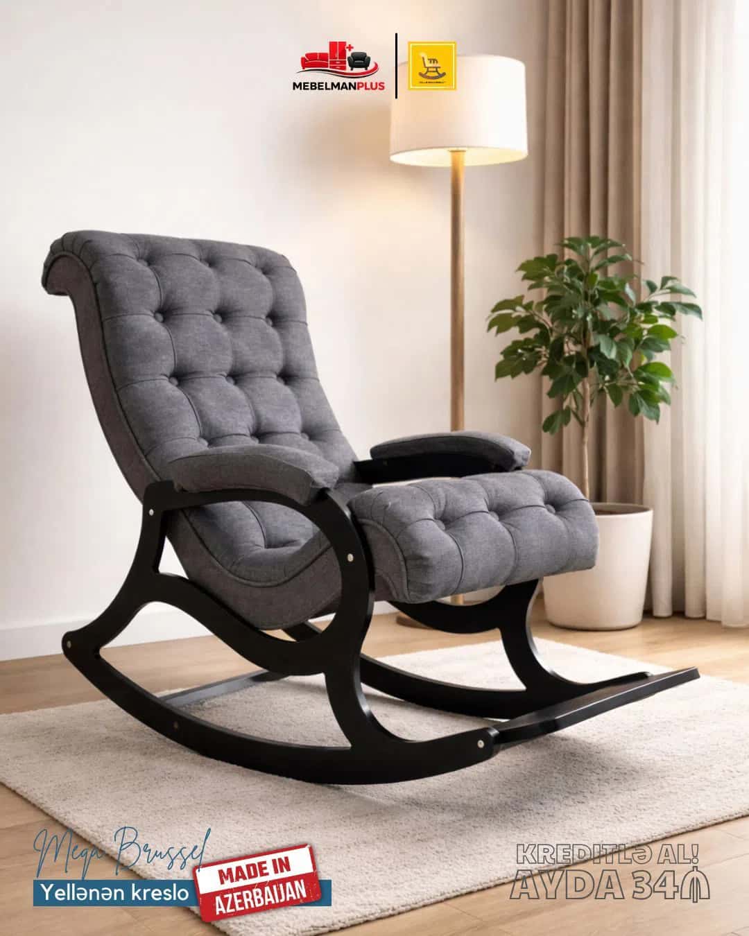 Armchair, Black color - Tenderyard