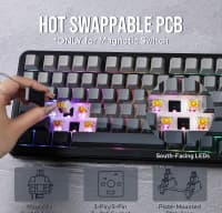 Oyun klaviaturası Ajazz AK820 MAX Gradient Grey RGB — şəkil 8