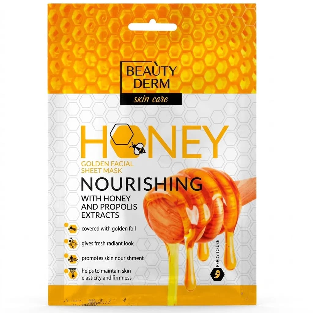 Beautyderm Honey Golden Üz üçün Parça Maska, 25 ml