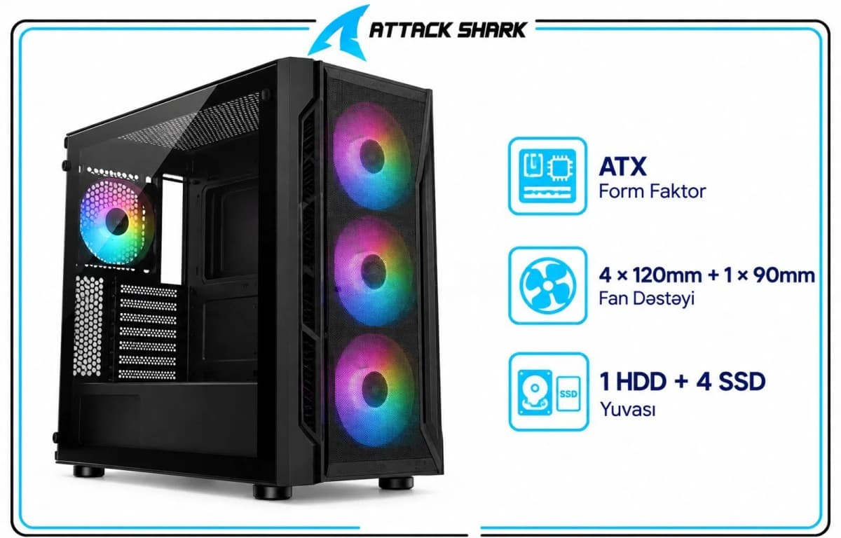 ATX Gaming PC korpusu