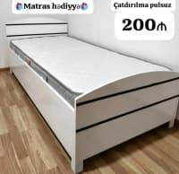 Laminat çarpayı, Ağ rəng — şəkil 1