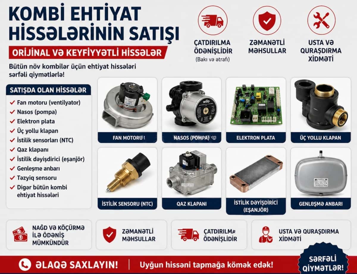 Kombi Ehtiyat Hissələri və Aksesuarları - Tenderyard