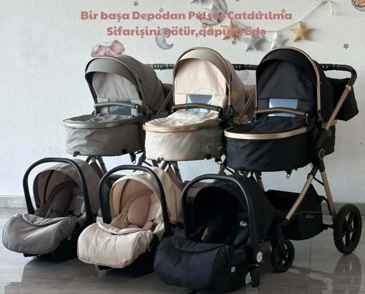 Uniseks uşaq arabası, Boz rəng - Tenderyard