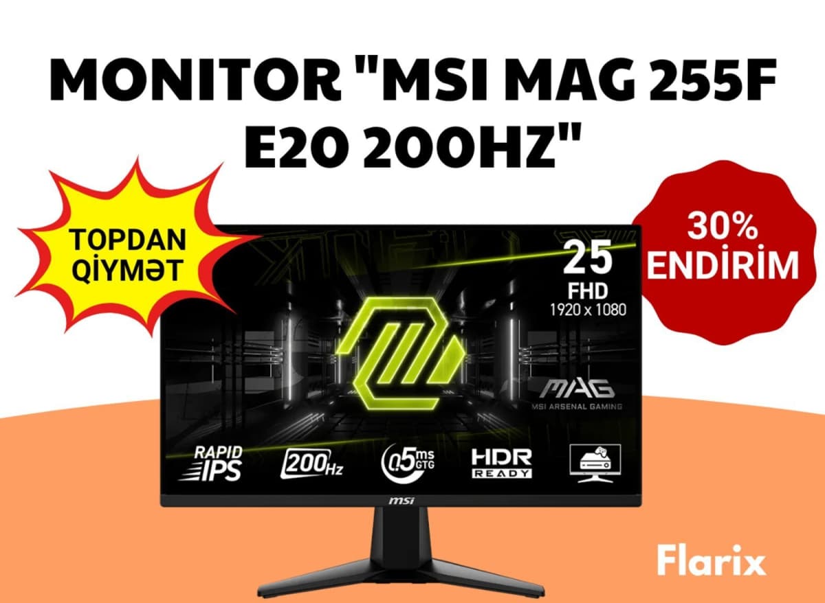 Monitor MSI MAG 255F E20 25" 200Hz