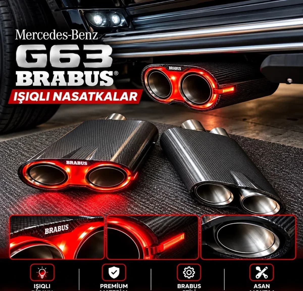 Səsboğucu başlığı Brabus Mercedes üçün
