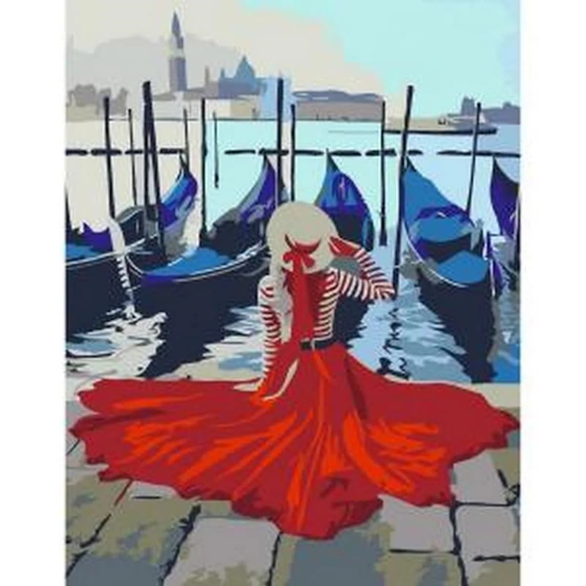 Nömrələr üzrə rəsm Rosa Start Venesiya sahili 35x45 sm