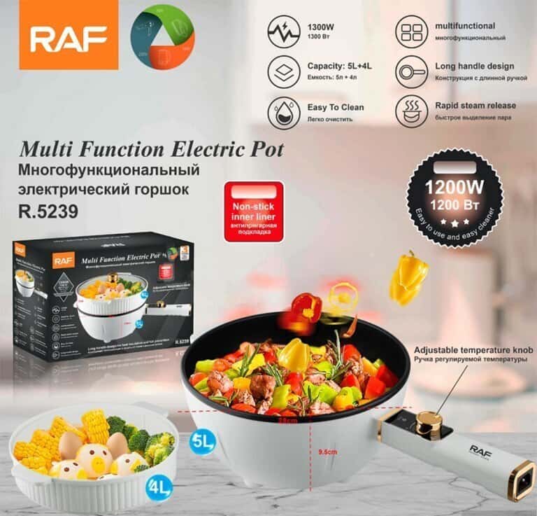 Elektrikli qazan Raf 1300W 5+4L - Tenderyard