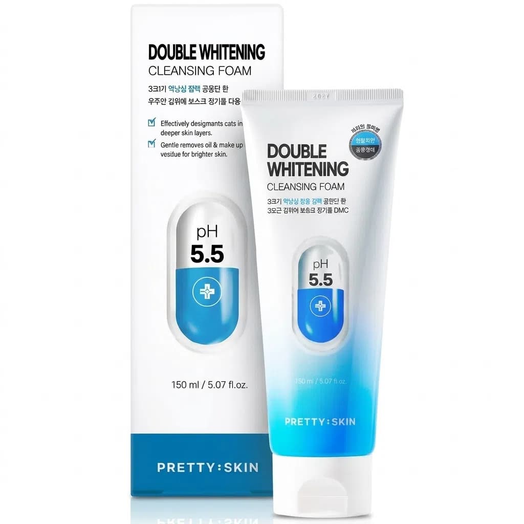 PrettySkin Double Whitening Üz Yuma Köpüyü 150 ml