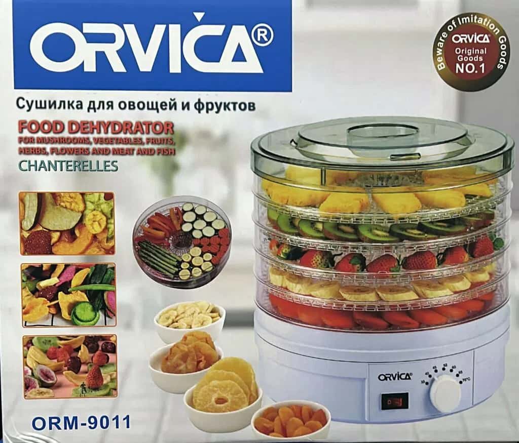 Сушилка для фруктов и овощей Orvica ORM-9011, 5 уровней - Tenderyard