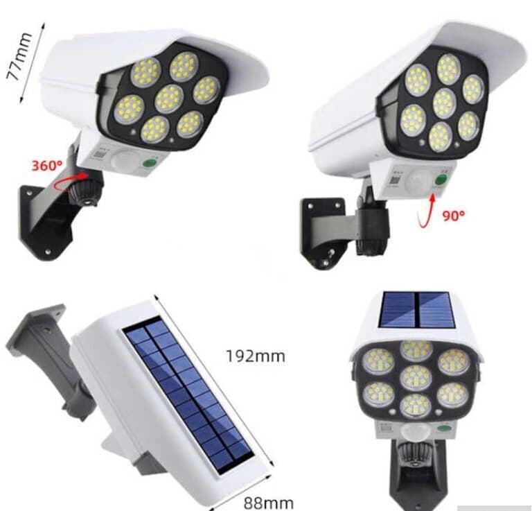 Günəş enerjili hərəkət sensorlu dummy kamera lampa