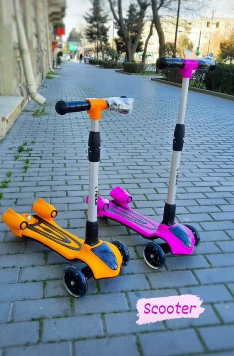 Uniseks uşaq skuteri, Yığılan skuter, Boz rəng - Tenderyard