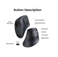 Simsiz şaquli siçan Ugreen M571 Wireless Black — şəkil 5
