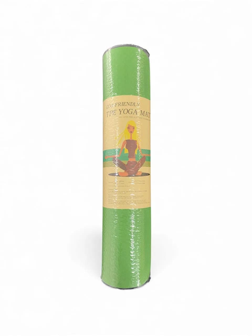 Yoqa matı eco-friendly 183x80 sm, 0.10 mm, yaşıl