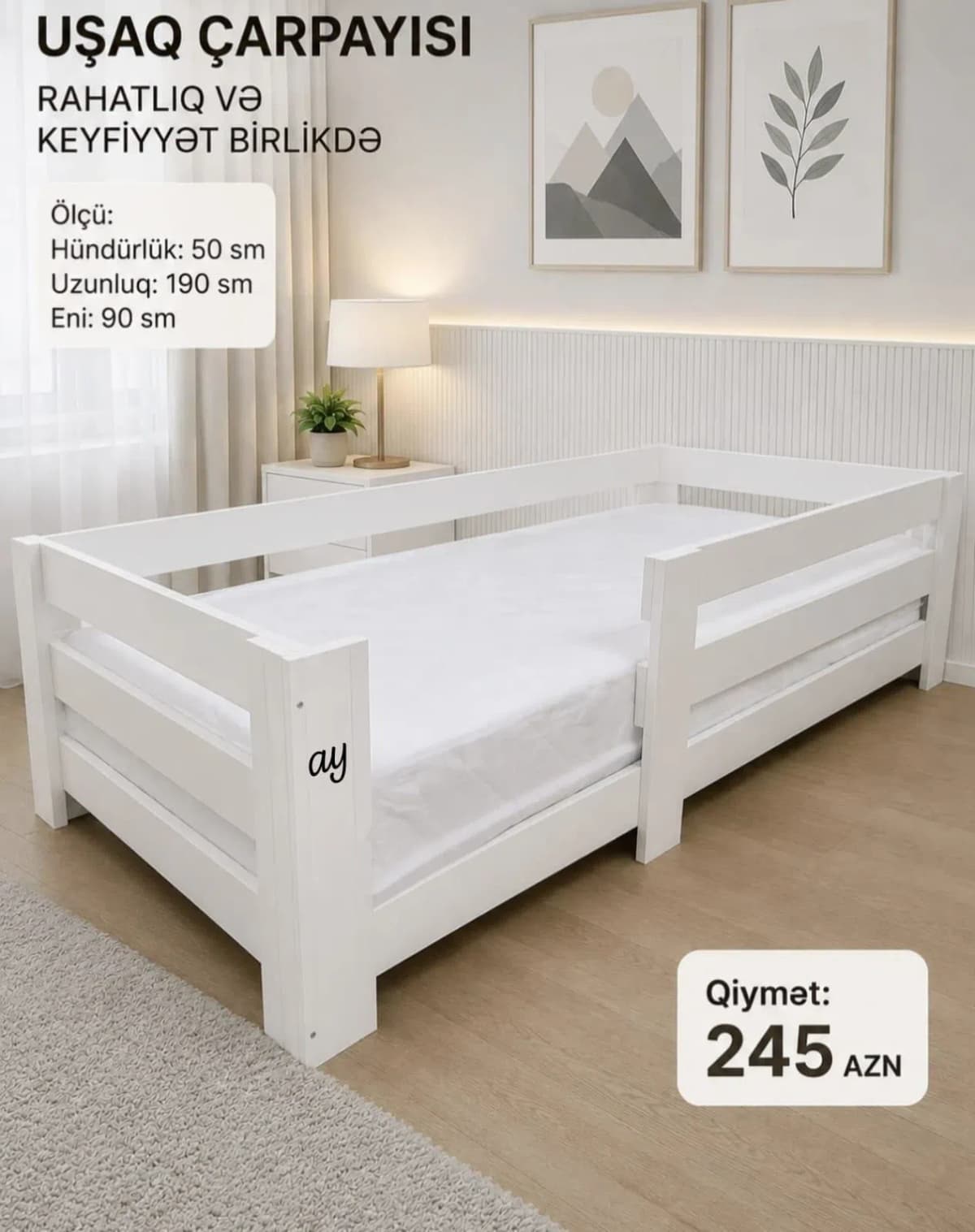 Laminat çarpayı, Ağ rəng