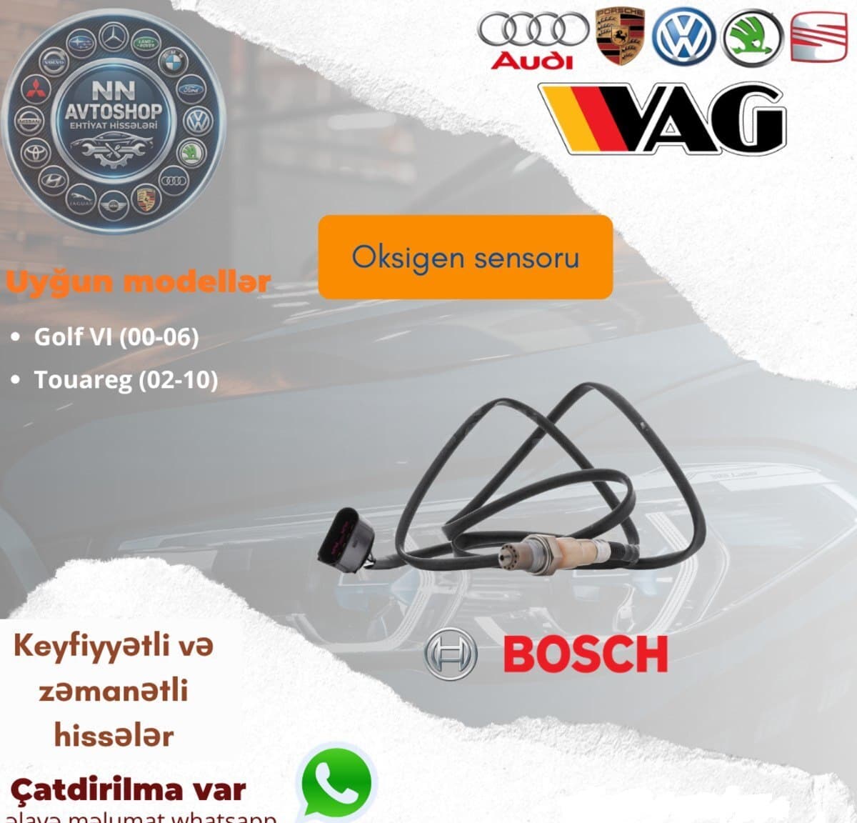 Katalizator sensoru Volkswagen Touareg