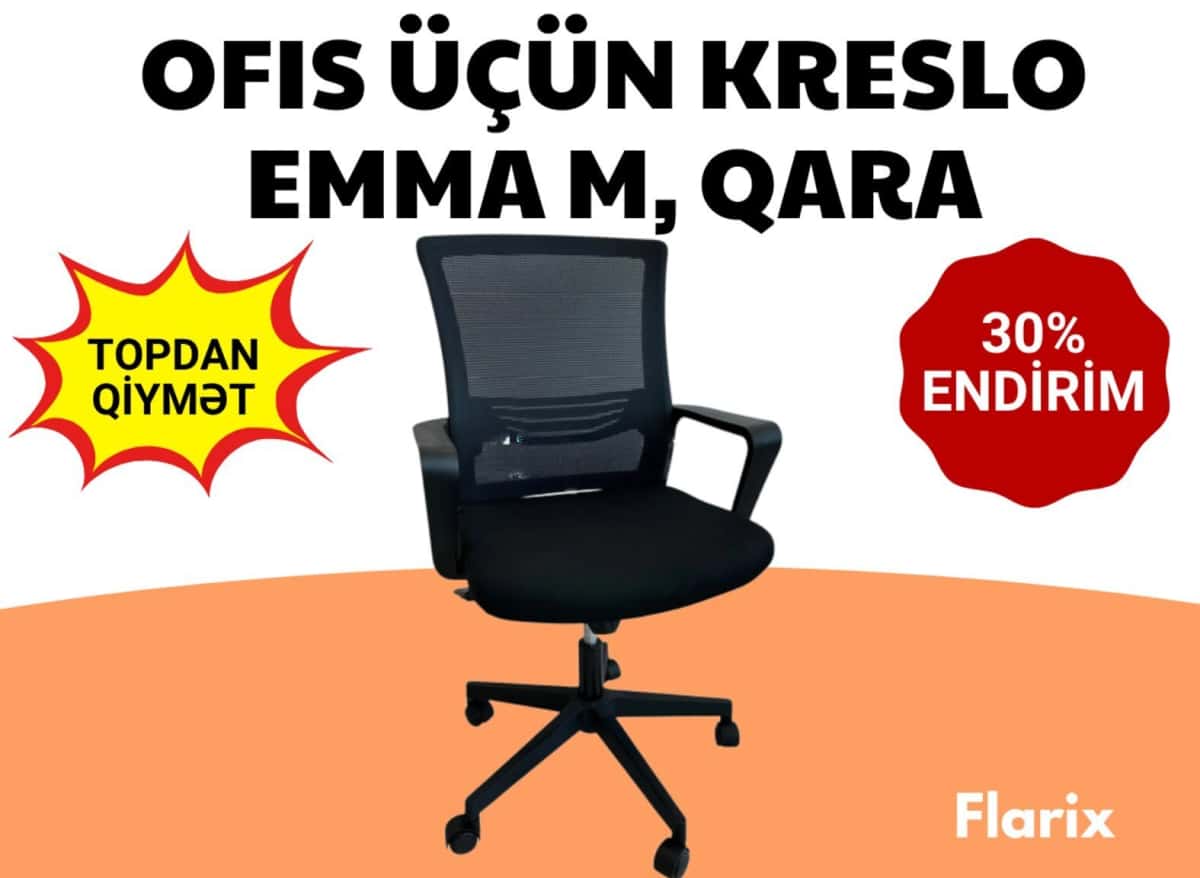 Qara rəng, Ofis üçün kreslo - Tenderyard