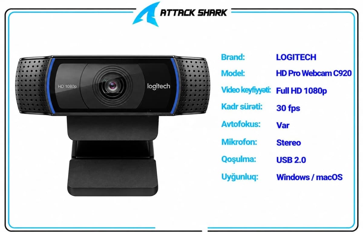 Veb kamera Logitech HD Pro C920