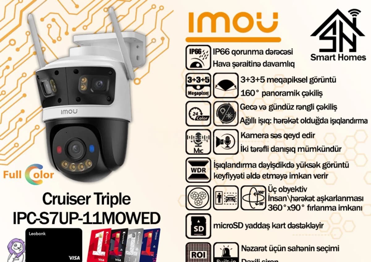 Wi-Fi kamera Imou Cruiser Triple 11MP (IPC-S7UP-11MOWED)