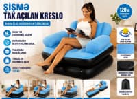 Kreslo tipli puf, Qara rəng — şəkil 1
