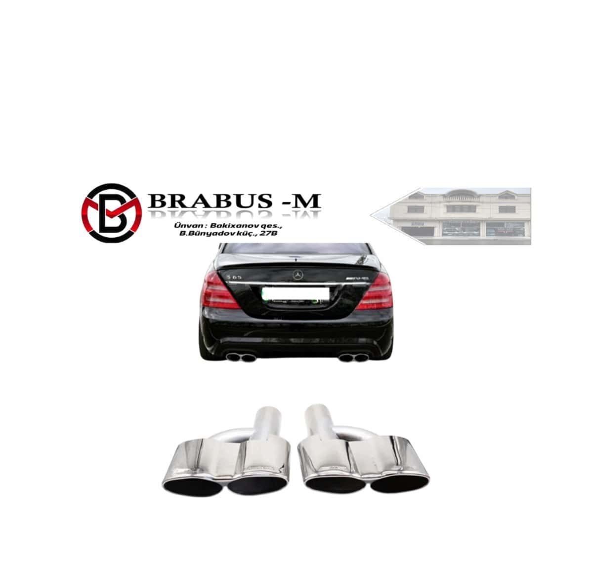 Muffler tip for Mercedes W221 - Tenderyard