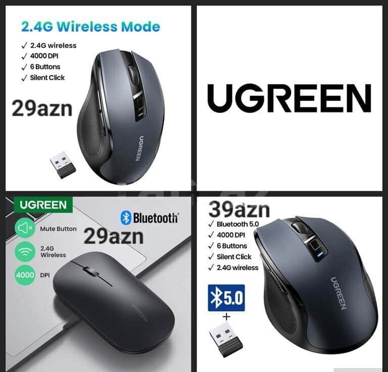Ugreen Wireless and Bluetooth Computer Mouse - Tenderyard