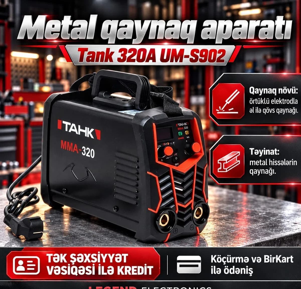 Qaynaq aparatı Tank 320A UM-S902