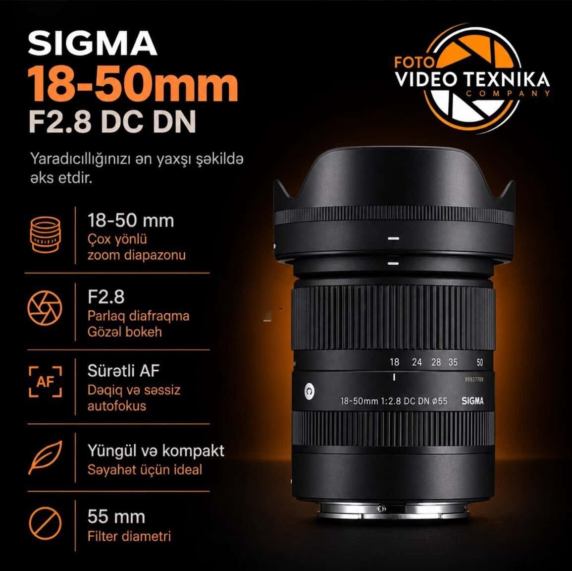 Sigma 18-50mm f2.8 DC DN Lens - Tenderyard