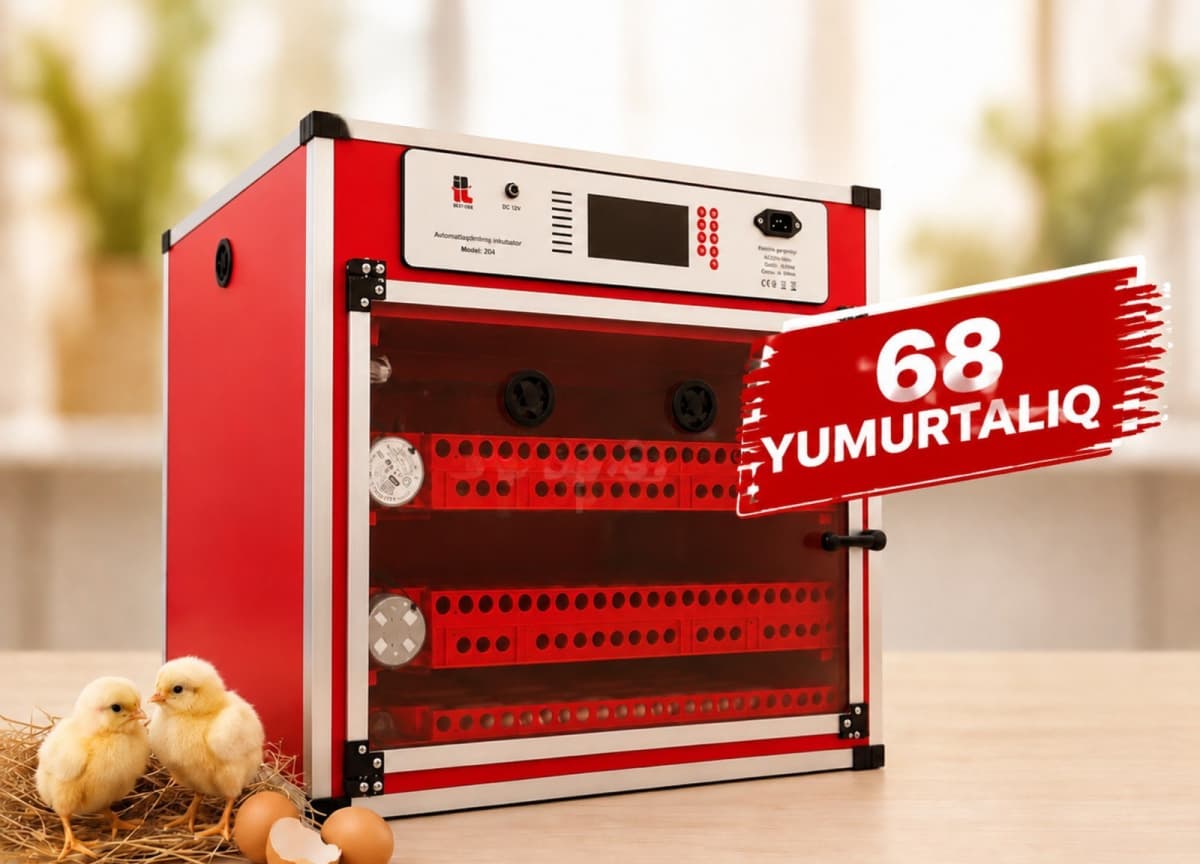 İnkubator 68, 136 və 204 yumurtalıq avtomatik