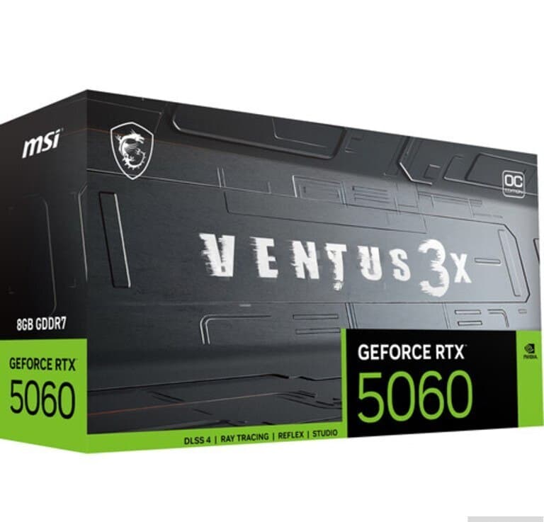 Videokart MSI RTX 5060 Ventus 3X OC 8GB GDDR7