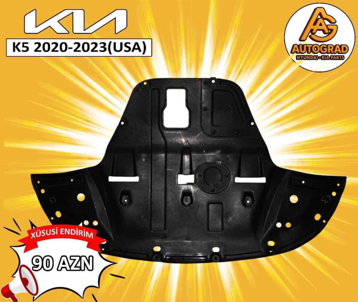 Engine underbody shield for Kia Optima 2020-2023 - Tenderyard