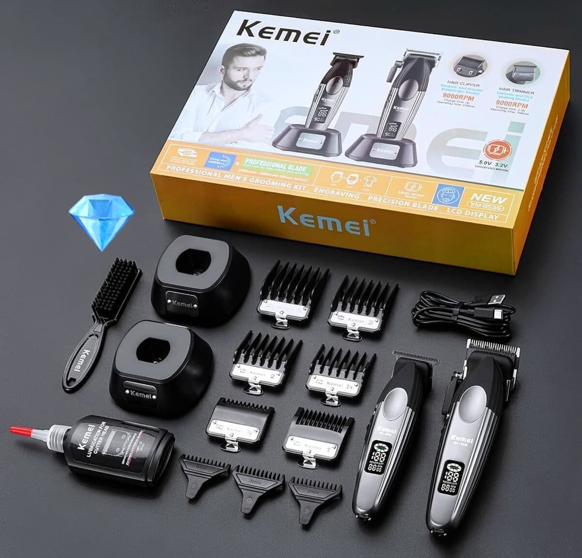 Kemei 2-li Professional Üzqırxan və Saç Kəsən Dəst