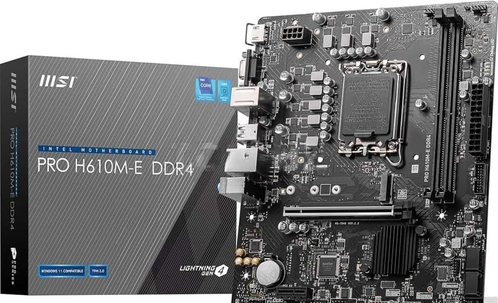 Motherboard MSI PRO H610M-E DDR4 - Tenderyard